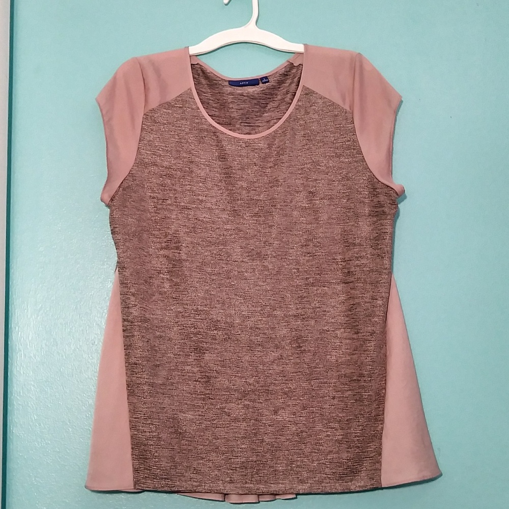 Apt 9 Women's Shirt Stretchy Fit and Flare Pleated